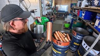 Filling my barrels with copper! 