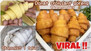 Resep donat baru !! Donat croissant !! ide bisnis rumahan pasti laku #idejualan #donat #donatempuk