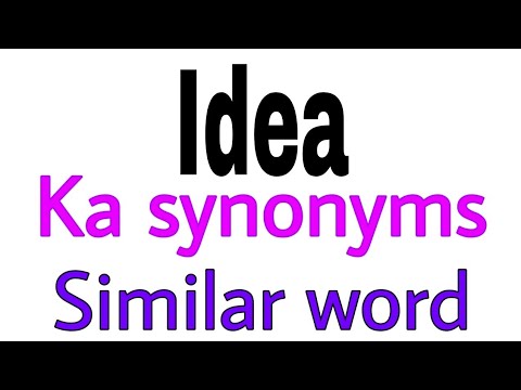 Synonyms Of Idea | Idea Ka Synonyms | Similar Word Of Idea | Synonym Of Idea  - Youtube