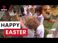 Chocolate egg overload as Queenslanders celebrate Easter Sunday | 7 News Australia