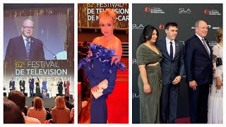 Prince Albert, Jazmin Grace, Marie And Louis Ducruet And Camille Gottlieb At Monte Carlo Television