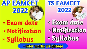 EAMCET 2022|ap eamcet 2022 exam date|ts eamcet|exam date|2022