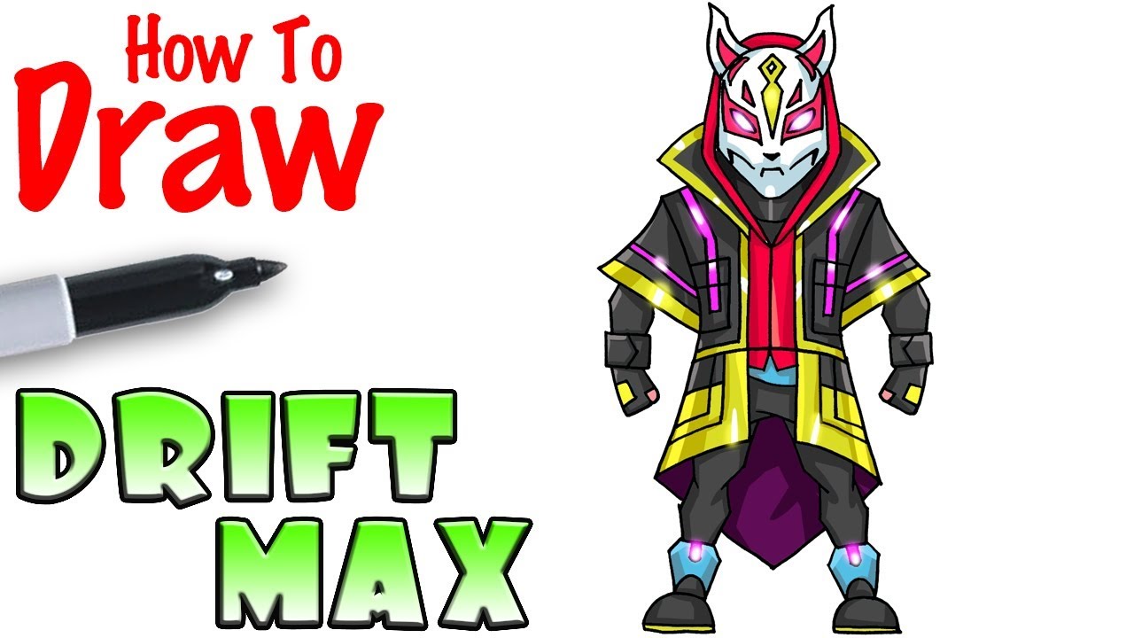 How To Draw Drift Fully Upgraded Fortnite Youtube - how to draw drift fully upgraded fortnite