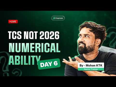🔴 Tcs Nqt 2026 Numerical Ability Live | Data Interpretation & Statistics Pyqs + Tricks