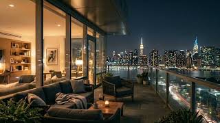 Toasting Midnight in a $40M New York Loft | Elegant Smooth Jazz & Glittering Skyline in 4K screenshot 3