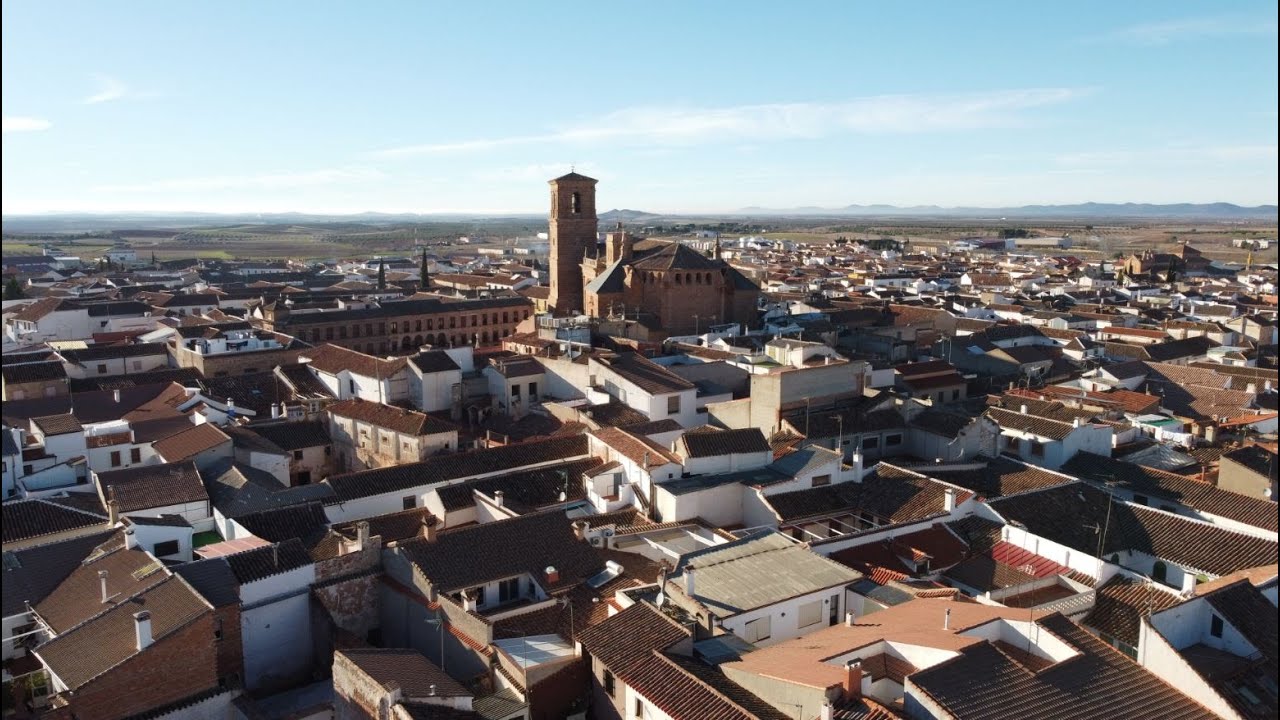 Villanueva de los Infantes a vista de dron...