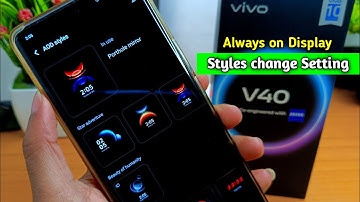how to change always on display clock style in vivo v40 5g || Always on display clock style change
