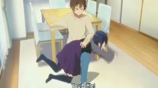 Rikka getting slapped in the butt