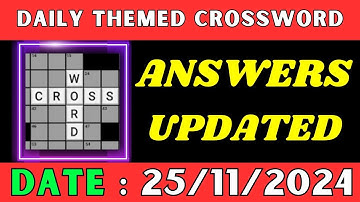 Daily Themed Crossword Puzzle Answers - Music Mondays November 25 2024