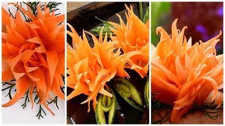 Handmade Wortel Bunga - Sayuran Ukiran Hiasan Makanan Dekorasi - Hiasan Pesta