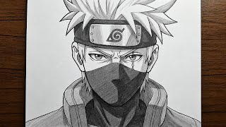 Easy Anime Drawing || How to Draw Kakashi step-by-step || Easy Drawing Tutorial for Beginners