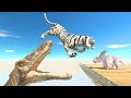 Jump Over Baryonyx Cage and Avoid Rotating Saw - Animal Revolt Battle Simulator