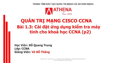 Athena - CCNA - Bài thực hành 1.3