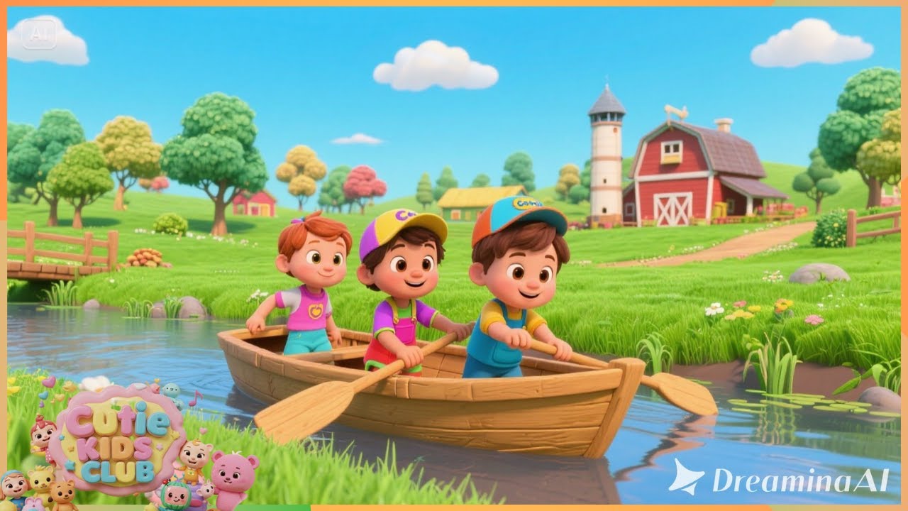🎵  Build & Row Wood Boat Song 🛶 | Farm Fun Kids Music 🚜🌾
