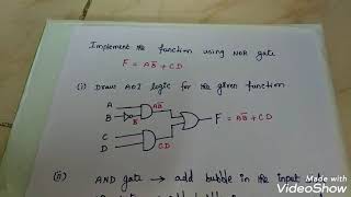NOR implementation of Boolean function in Tamil