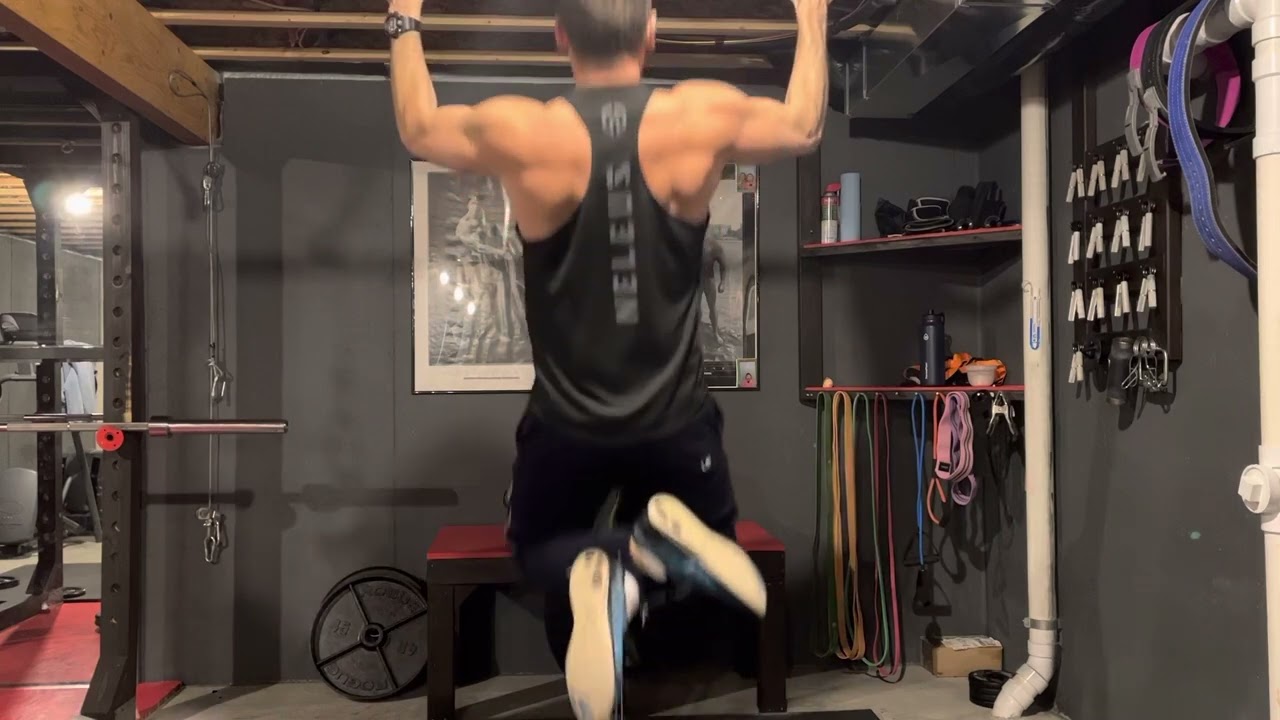 10 quick pull ups on the powerblock pull up bar bench attachment