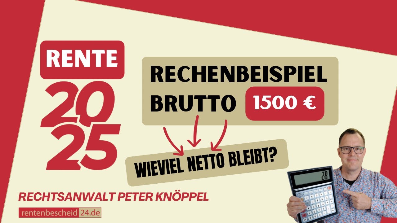 Rente 2025: Wie viel bleibt von 1.500 € Rente wirklich Netto übrig?