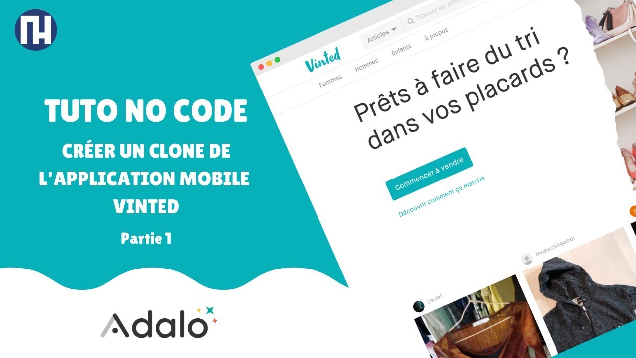Cloner Vinted avec Adalo - TUTO NO CODE (partie 1)