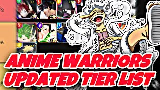 The OFFICIAL ANIME WARRIOR CHARACTER Tier List  The BEST Character In Anime  Warrior  YouTube