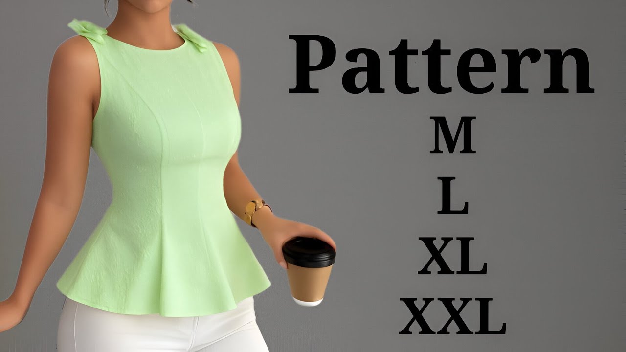 Easy Pattern Making ✂️How to Draft a Flared Hem Top – Beginner Friendly🪡🧵