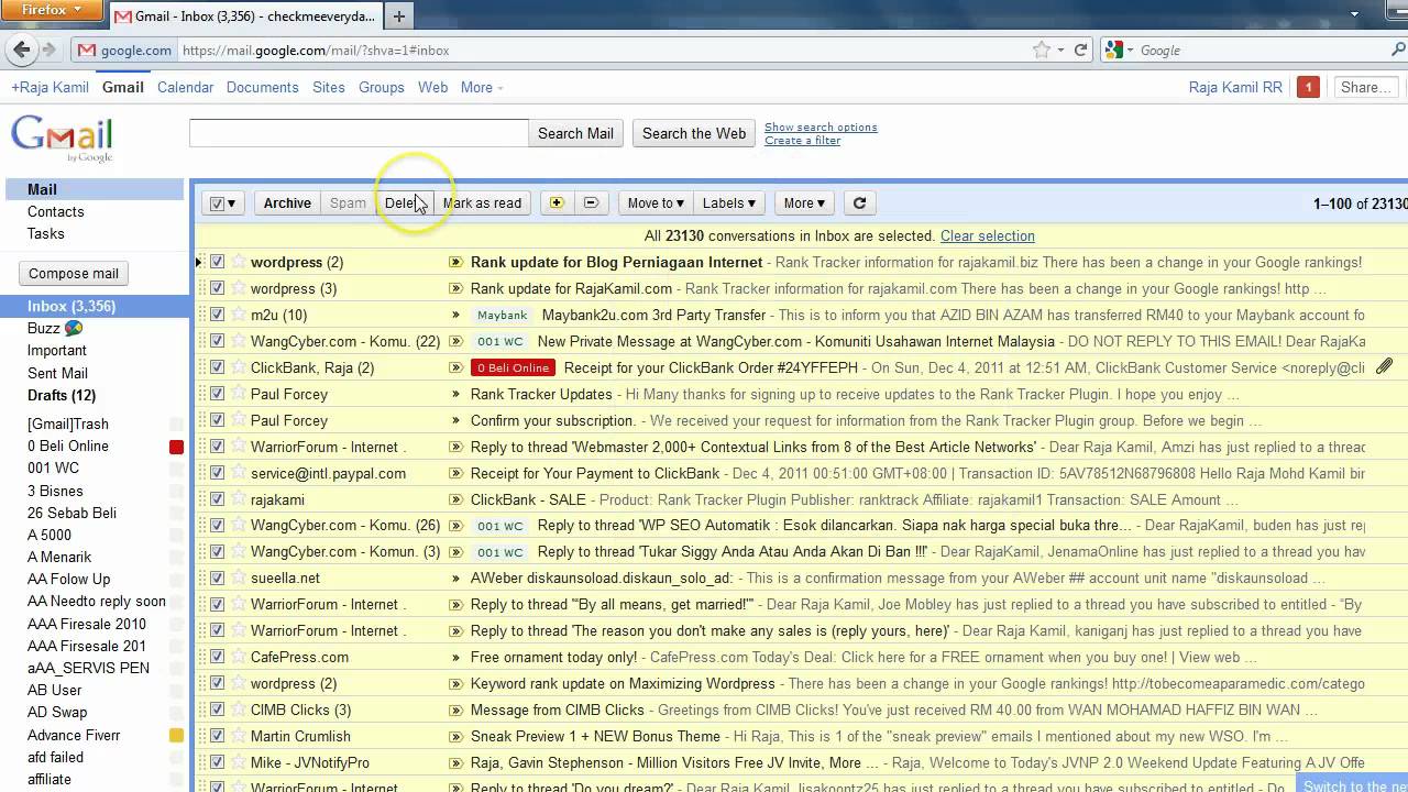 Read Gmail Email Inbox