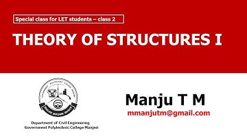 Theory of structures 1 special class for LET students