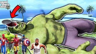 Franklin and Avengers Enter Inside HULK Head then Avengers fight EVIL HULK ARMY | GTA5 AVENGERS