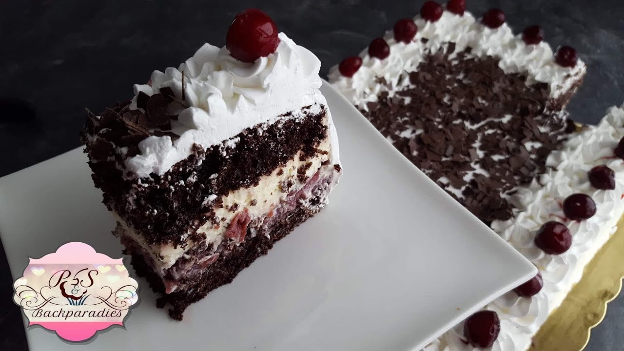 Schwarzwälder-Kirsch schnitte ♥ Black Forest Cake P&S Backparadies