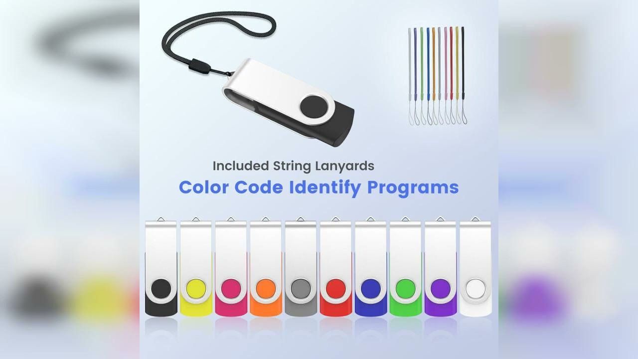 Review: ABLAZE 4GB Flash Drive 10 Pack, USB 2.0 Memory Stick with Lanyards Swivel Thumb Drives...