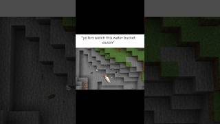 What A Water Bucket MLG ! 🔥#shorts#minecraft