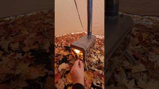 First Hot Tent Camp Of The Season - Pomoly Wood Stove & Luxe Tent #camping