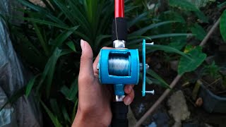 How to make Spinning fish reel yourself at home without paying & របៀបធ្វើដុំបបក់ត្រី មិនអស់លុយ👍😲