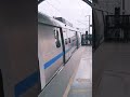 Delhi metro Blue line entering the station #delhi #shorts #youtubeshorts #Delhimetro #metro #train