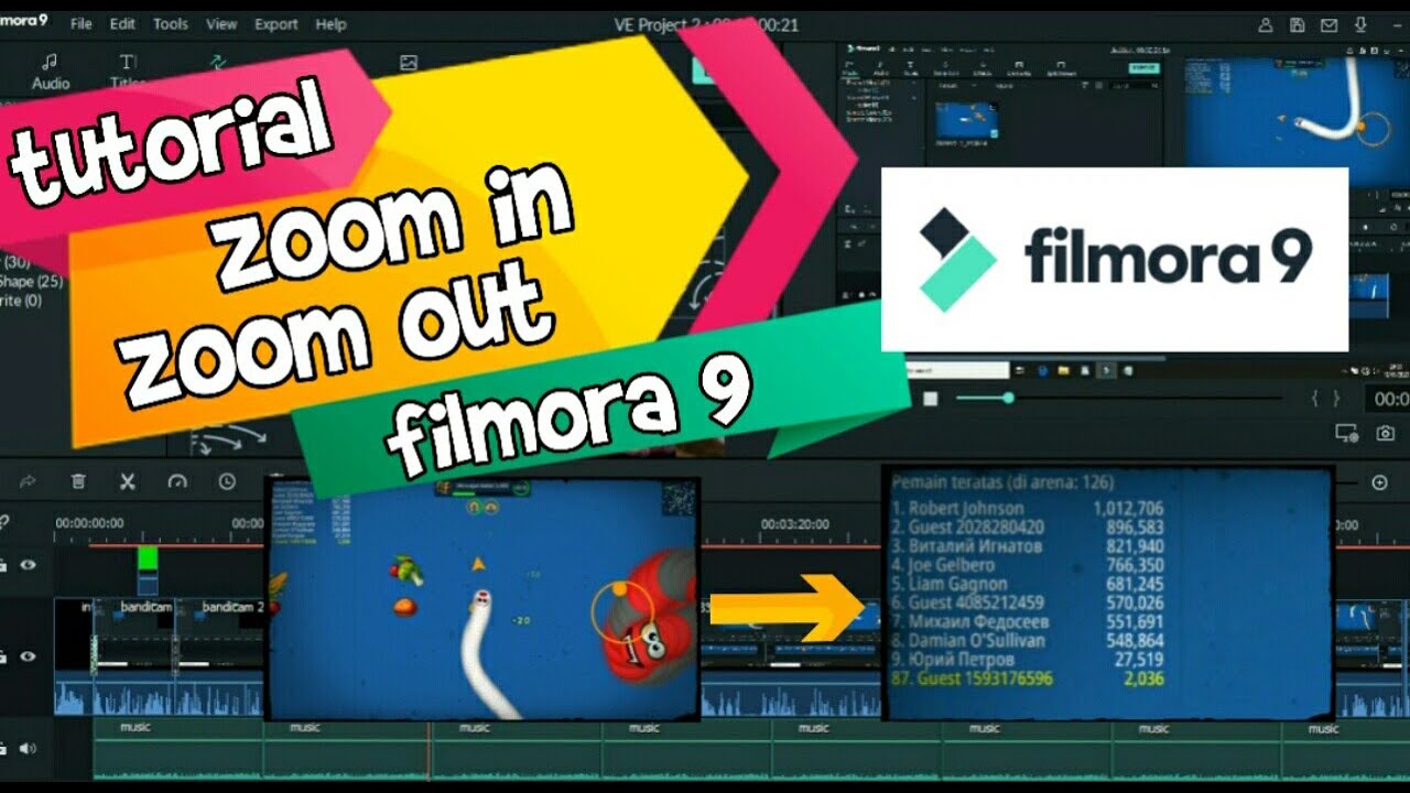 cara edit video zoom in zoom out filmora YouTube