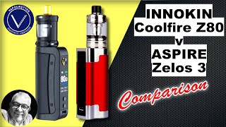 Innokin Coolfire Z80 v Aspire Zelos 3 | Vape Box Mods | Comparison | Any winner