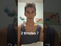 2 timoteo 7 dio ti ha dato uno spirito non di timidezza ma di forza, di fede e di autocontrollo