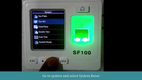 Identix SF100 How to Reset