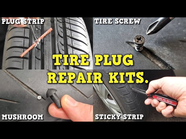 PAX12 Pcs Tubeless Bike Tire Repair Kit, Includes Storage Canister, Plugger  Tool, Plugs-5 Bacon, and 5 Black Strips. Fix a Puncture or Flat, Fast for