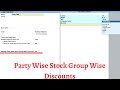 Party Wise Stock Group Wise Discount