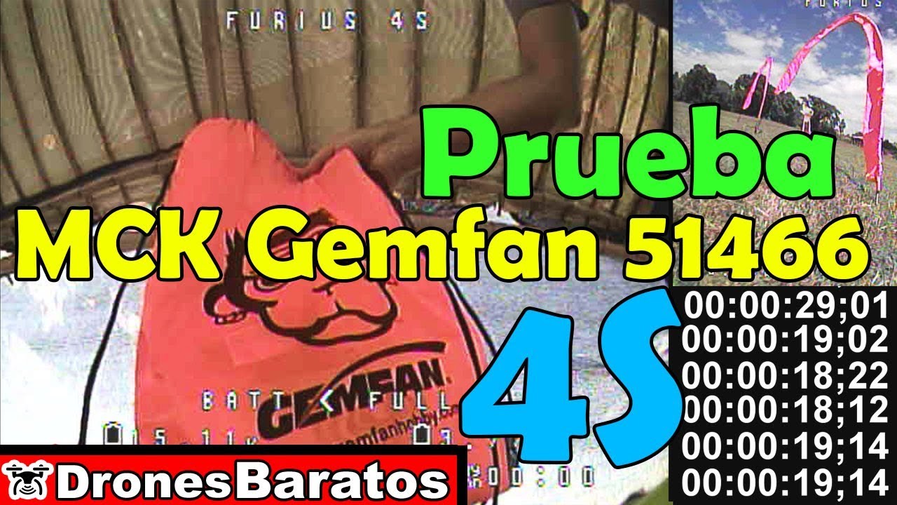 Prueba Helices MCK Gemfan Hurricane 51466 con Motores SZ Speed 2207 2600KV