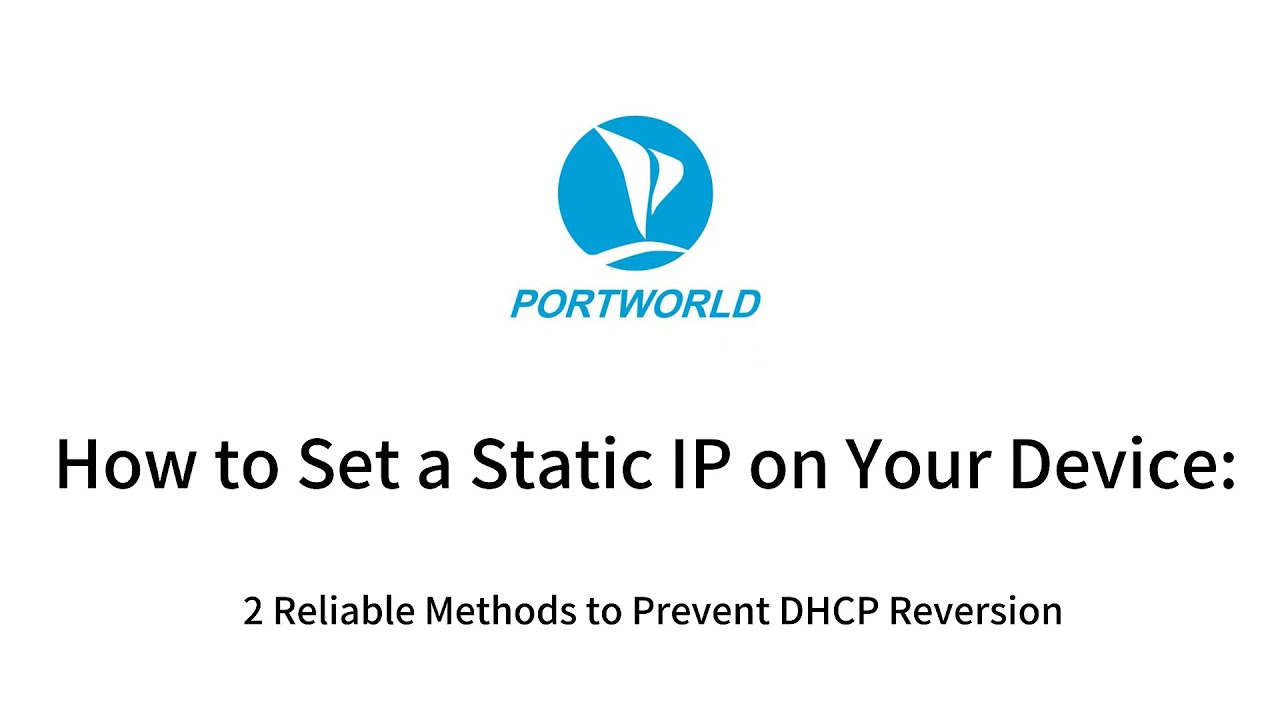 How to Set a Static IP on smart home control panels - YouTube