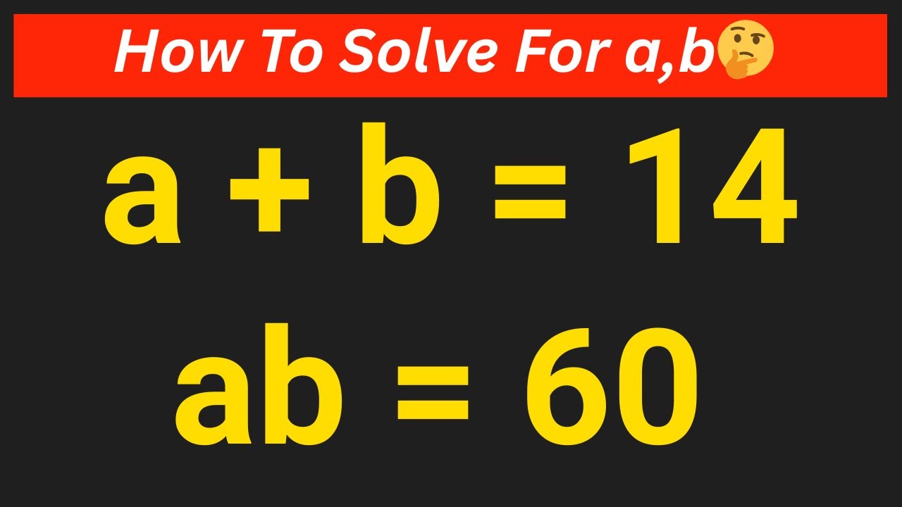 Math Olympiad | A Nice Algebra Problem | How To Solve For x,y In This ...