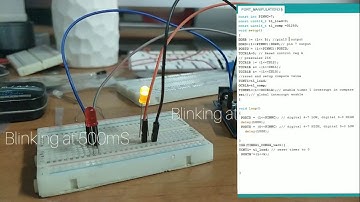 Using Timer Blinking LED at different Rate.    blink zwei LEDmit unterschiedlicher Geschwindigkeit