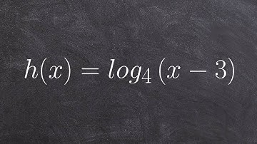 How to graph a logarithmic function with horizontal shift