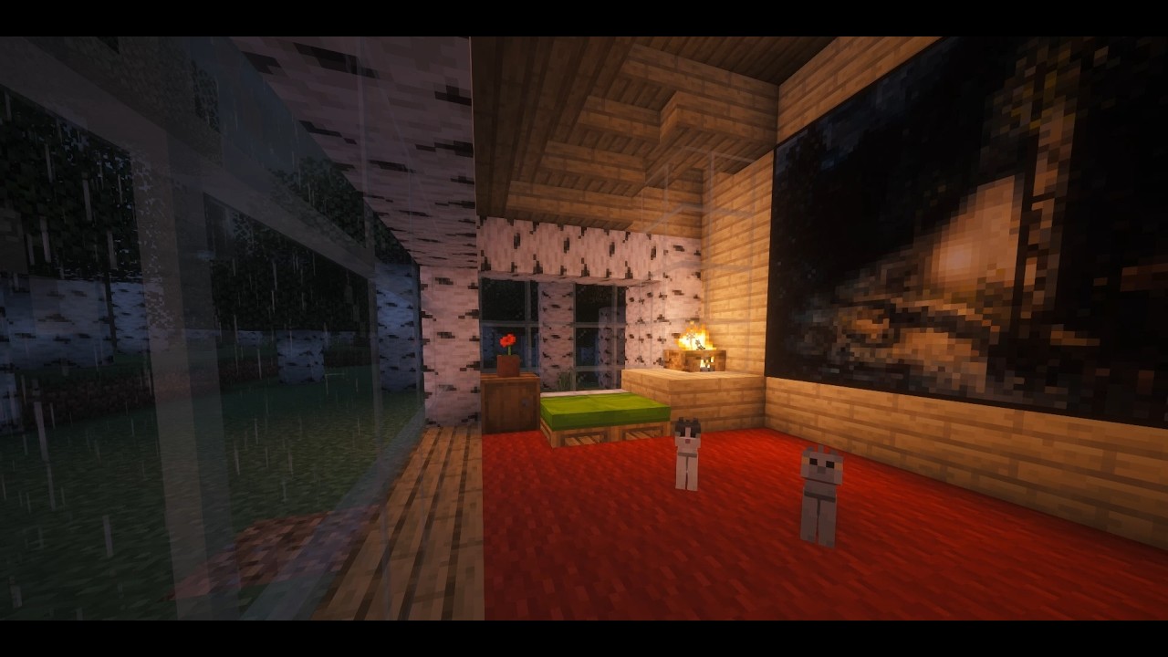 Fall Asleep Under the Stars 🌌 Minecraft Rain (10 Hours • No Music)