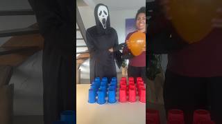 Playing ping-pong with my son in costume #games #foryou #challenge