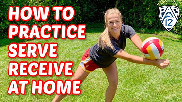 At Home Serve Receive Volleyball Drill | USC Libero Victoria Garrick