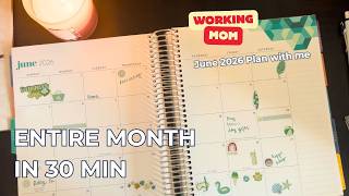 Erin Condren June 2026 Plan With Me | Working Mom Sets Up an Entire Month in 30 Minutes