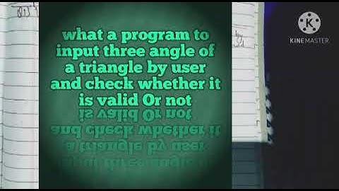 Write a program to input three angle of triangle by user and check whether it is valid or not