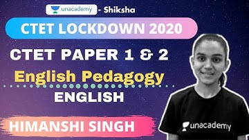 CTET Lockdown 2020 (Paper 1 & 2 ) | English Pedagogy | Acquisition and learning | Himanshi Singh